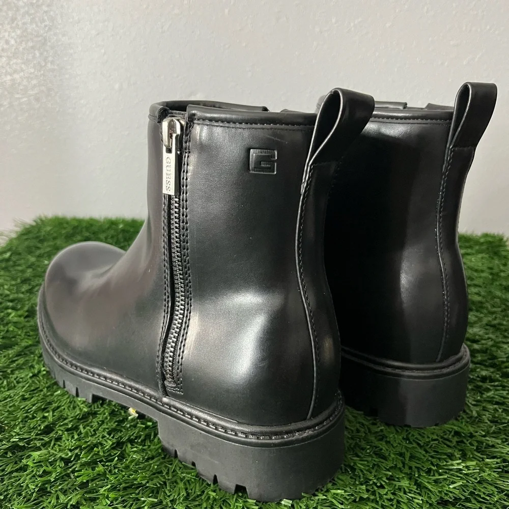 Black Leather Ankle Boots GUESS 7 - Picture 3 of 5